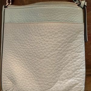 Coach light blue messenger crossbody